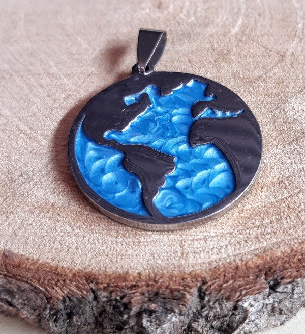 Producto - Dije mapamundi azul
