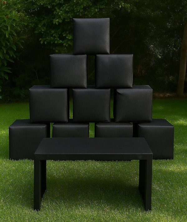 Producto - COMBO X 10 PUFF + MESA PUENTE NEGRO