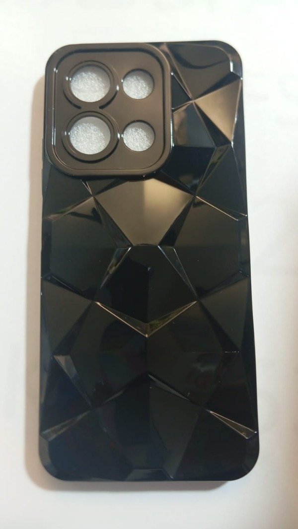 Producto - Funda Textura Rombos Negro para Xiaomi Redmi Note 15C