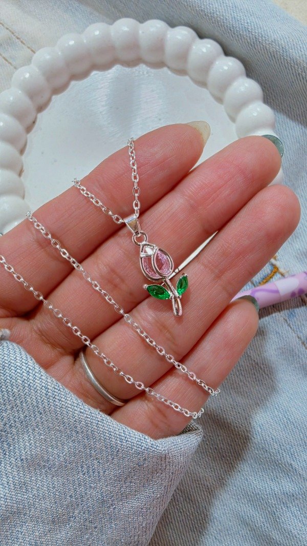 Producto - Collar tulipan rosado AB