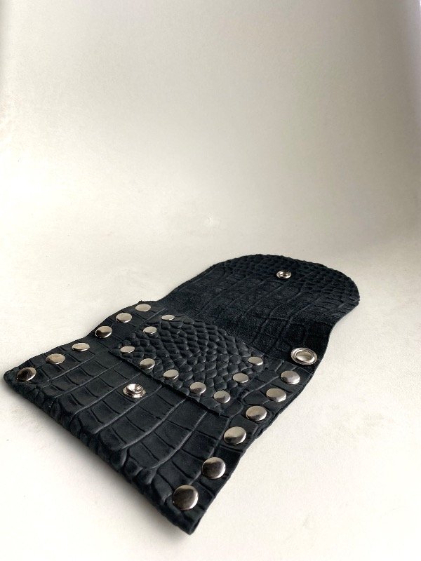 Producto - Tabaquera cuero croco negro - 2