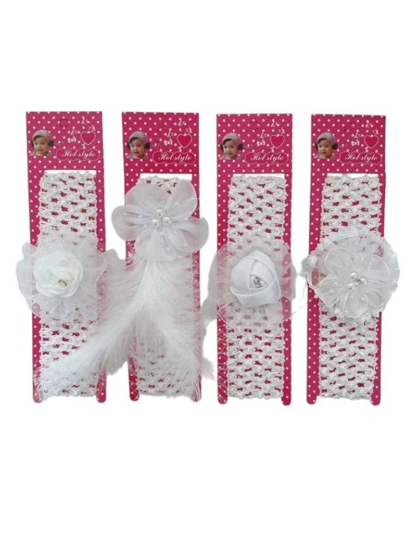 Producto - VINCHA BEBE X 12 PCS COLOR BLANCO 1044-3