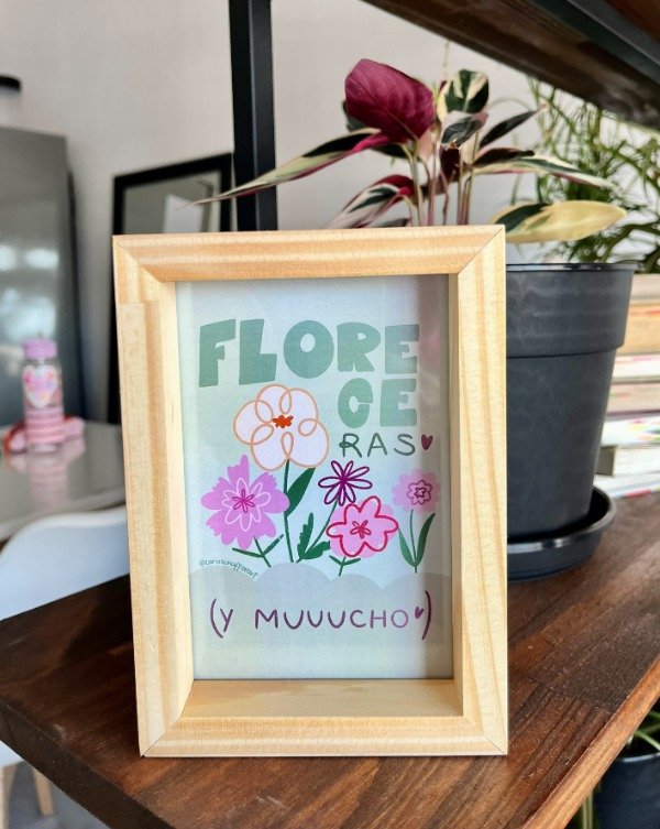 Producto - Lamina enmarcada floreceras