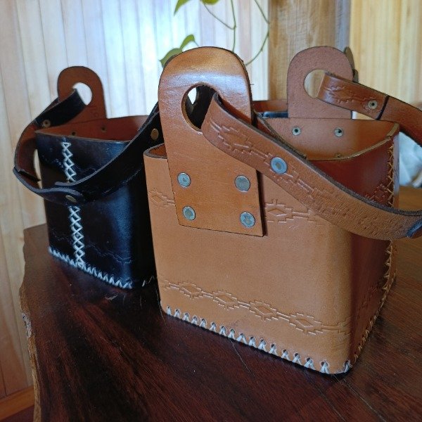 Producto - Matera canasta de cuero