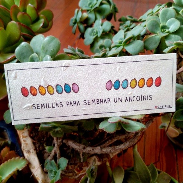 Producto - SEÑALADOR PLANTABLE O: "Semillas de arcoíris"