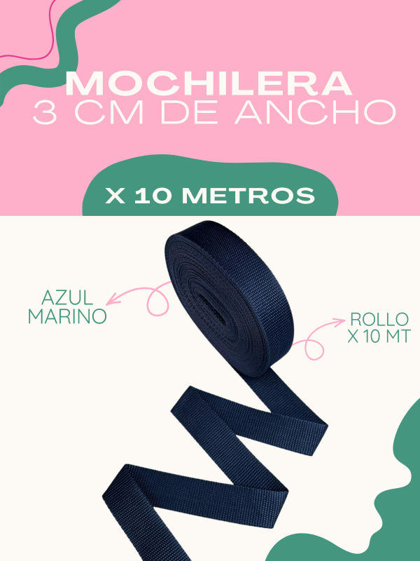 Producto - MOCHILERA X 10 MTS - Azul Marino
