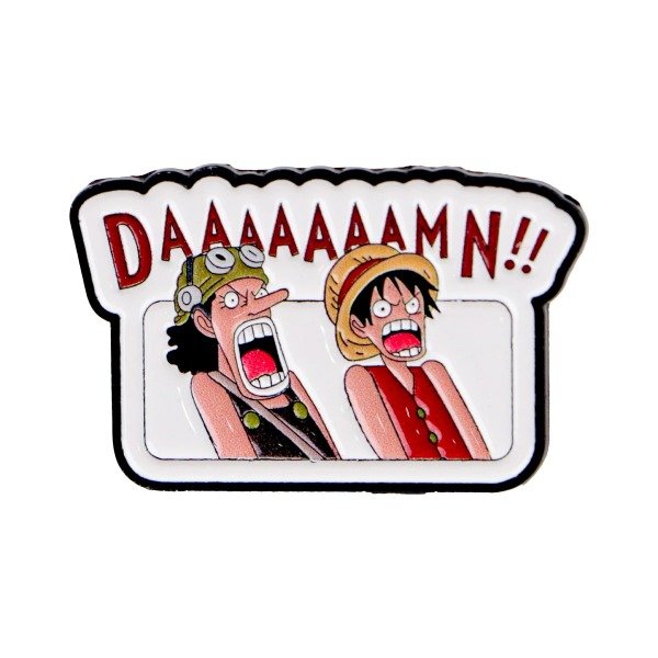 Producto - Pin One Piece - Usopp y Monkey D. Luffy DAAAAAMN!!