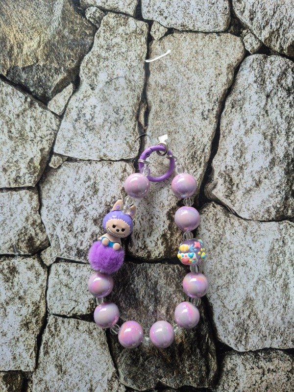 Producto - Holder importado Labubu pompon lila