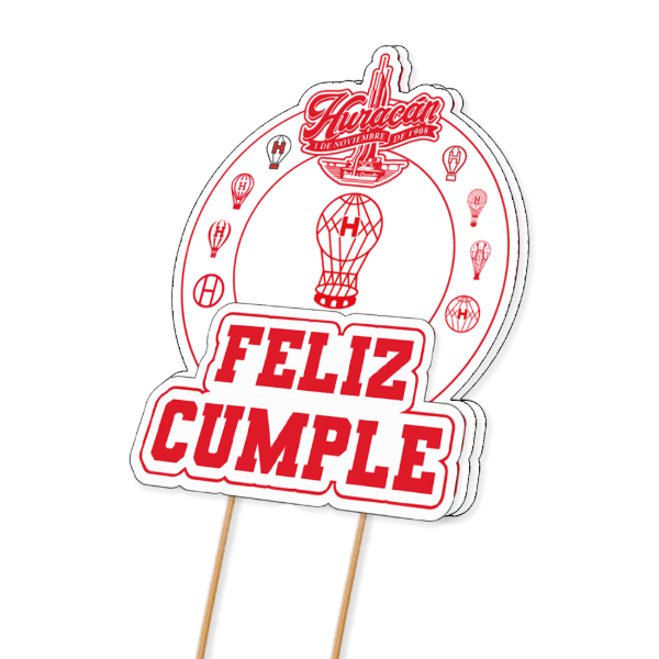 Producto - Topper Centro Para Torta 3d Feliz Cumple Huracan