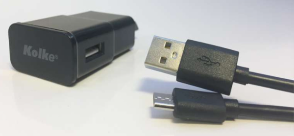 Producto - Cargador p/dispositivos usb -220v -2.0A -c/cable usb a microUSB -1.0mts-en bolsa