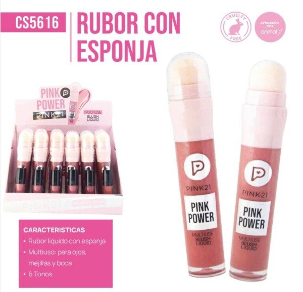 Producto - RUBOR CON ESPONJA - PINK 21