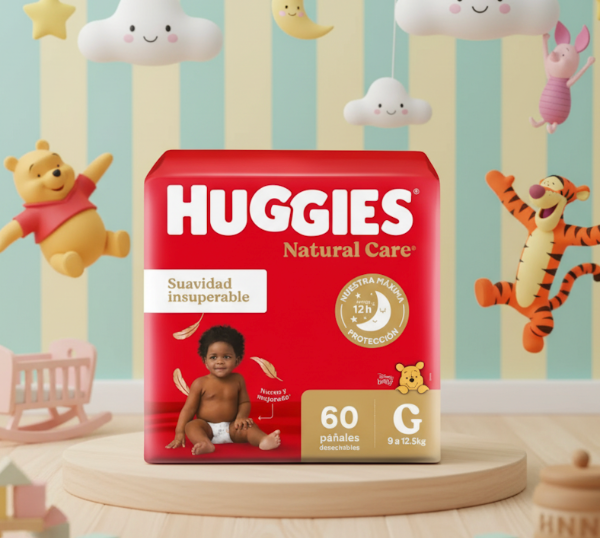 Producto - Huggies Natural Care G x60 unidades (hasta 12.5 kg)