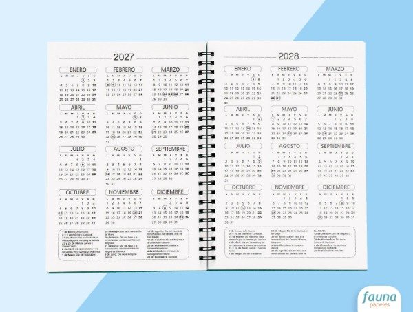 Producto - Agenda Semanal 2027 Horizontal Horarios - 1
