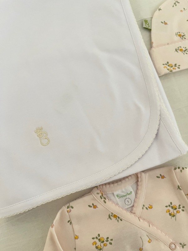 Producto - Manta recibidora algodón pima blanca