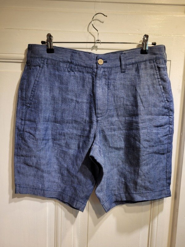 Producto - Short LA MARTINA lino rústico azul Talle 34 - PRECIO: 60X