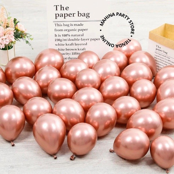 Producto - Globos de látex Cromados rose gold