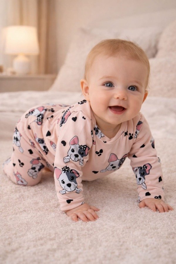 Producto - Conjunto largo Bebé - Perritos