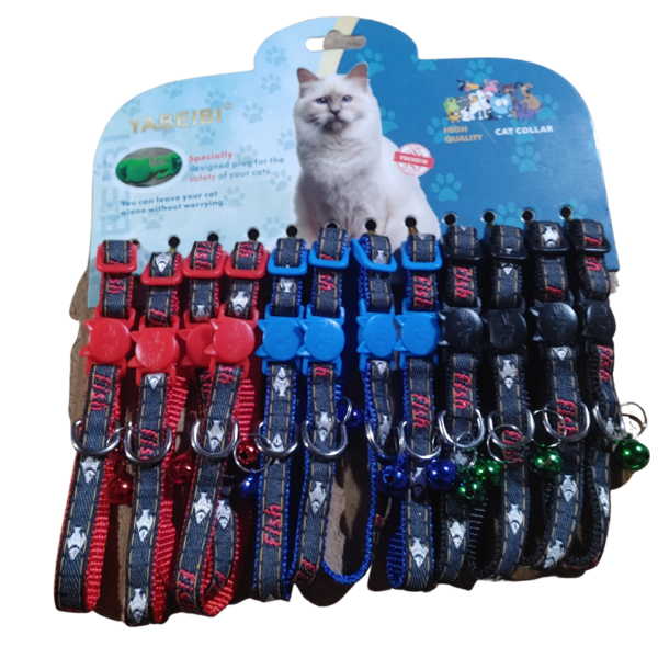 Producto - Collar Para Gatos Con Cascabel Sonoro Broche Click Ajustable - 5