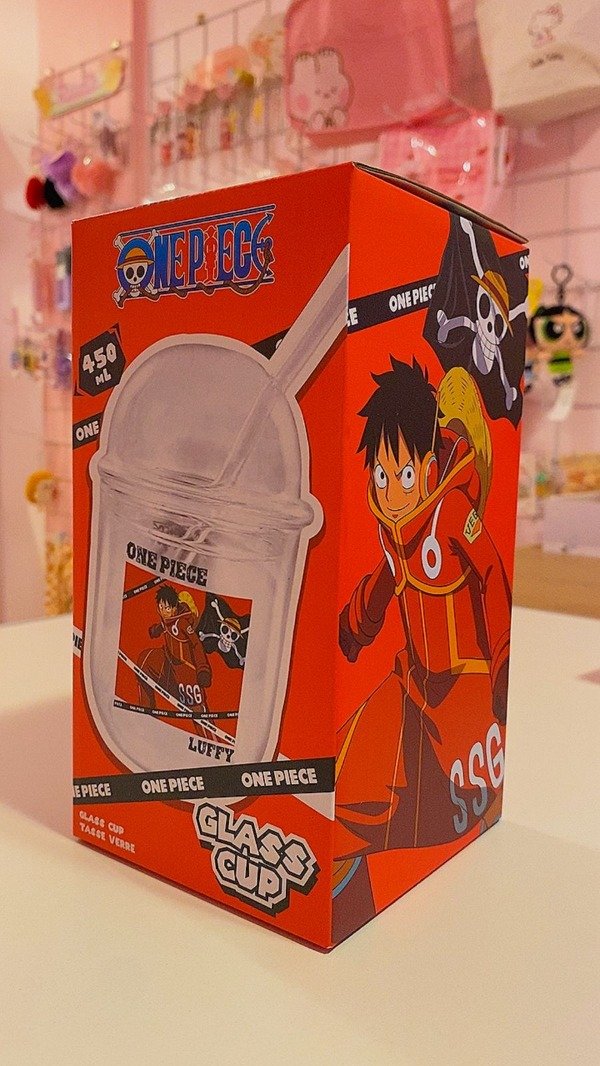 Producto - Miniso x One Piece Vaso de vidrio Luffy