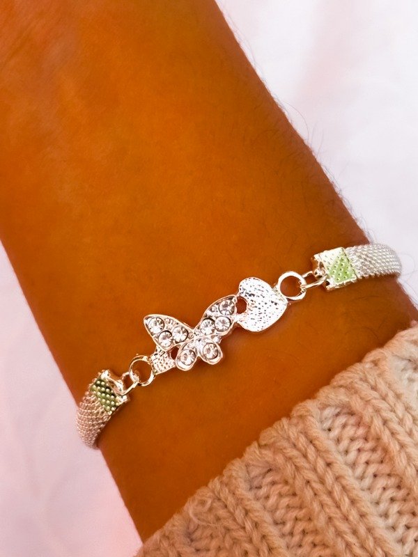 Producto - Pulsera mariposa corazon blanco