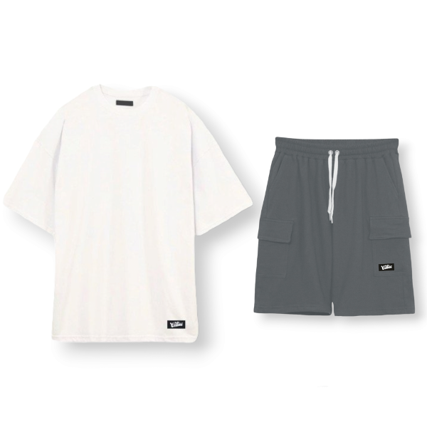 Producto - CONJUNTO CARGO - BLANCO/GRIS