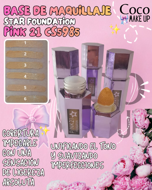Producto - BASE DE MAQUILLAJE STAR FOUNDATION - PINK 21 - CS5985