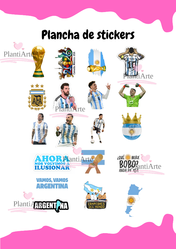 Producto - Plancha de stickers