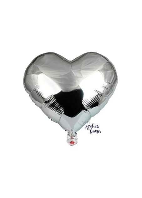 Producto - Globo Corazón Plateado 18"