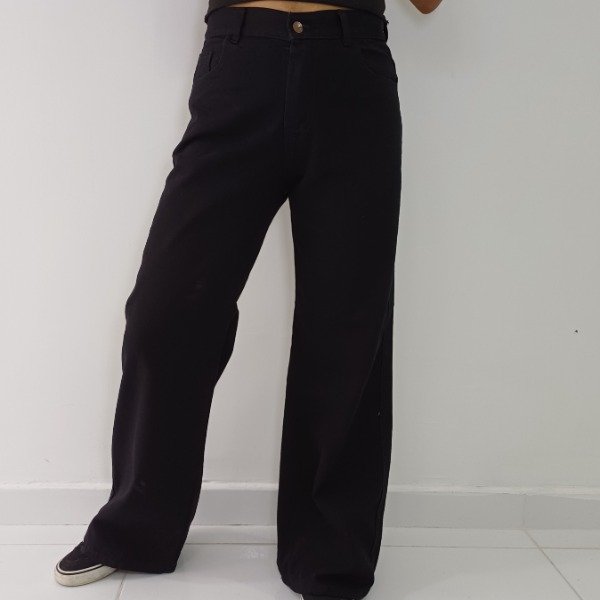 Producto - 671 - JEAN WIDE LEG NEGRO
