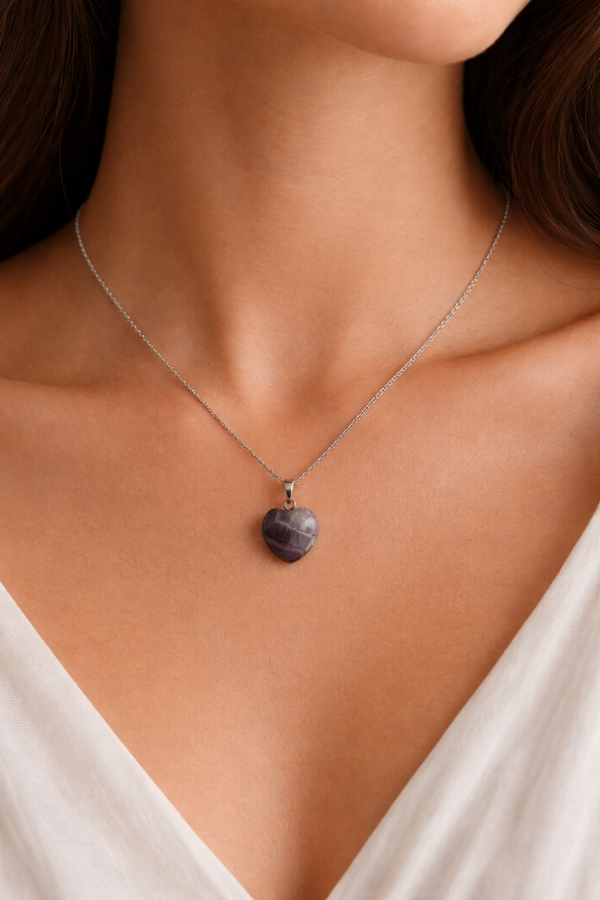 Producto - Cadenita + Dije Corazon Amatista
