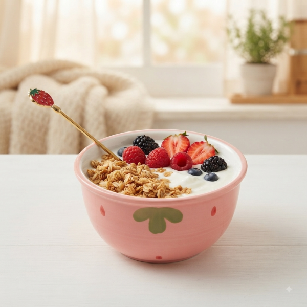 Producto - 2 Bowls compoteros  frutilla cerámica