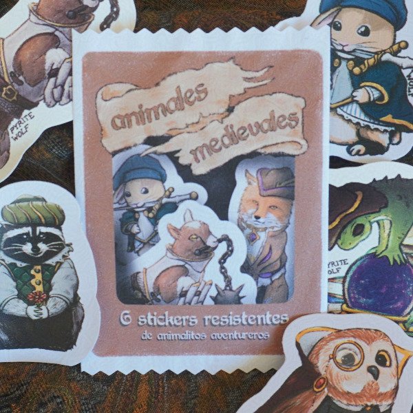Producto - Animales medievales (pack de stickers)