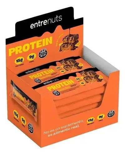 Producto - Barra Proteica entrenuts PROTEIN naran choc 46gr x 10uni