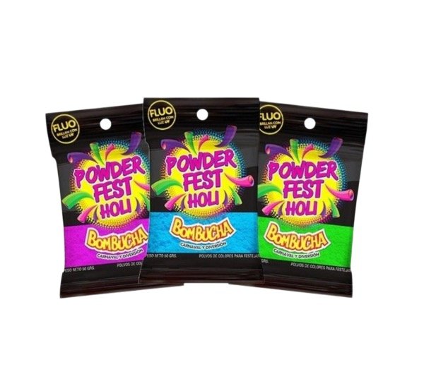 Producto - Polvo Multicolor Bombucha power fest Holi fluo
