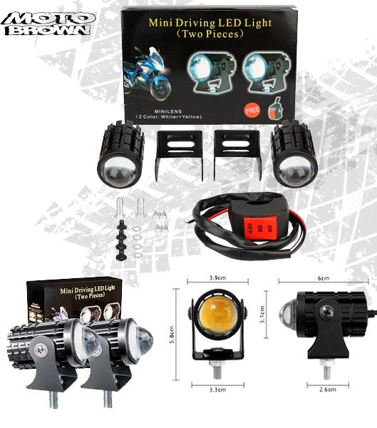 Producto - Set de lamparas led con lupa auxiliares y llave de un punto