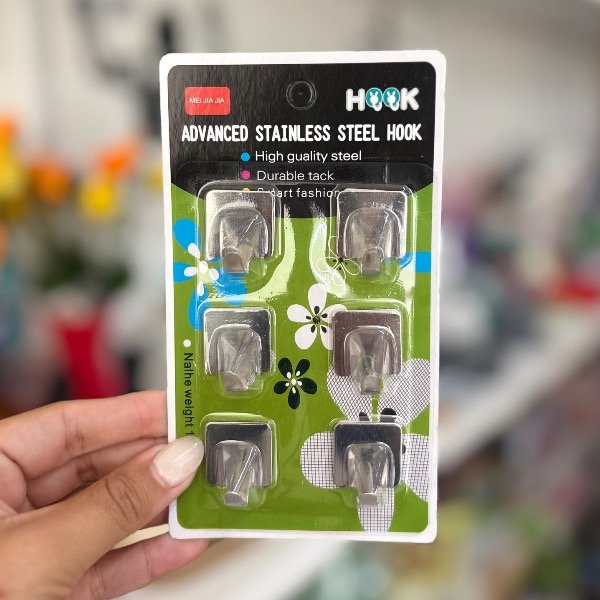 Producto - Set x6 Mini Ganchos Metálicos 8064 - 0