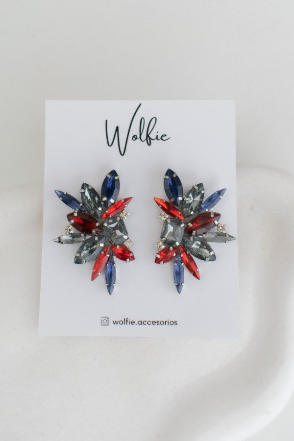 Producto - Aro KENIA . azul y rojo