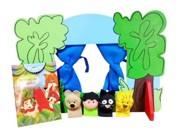 Producto - EL LIBRO DE LA SELVA - TEATRO + CUENTO + TÍTERES DEDOS