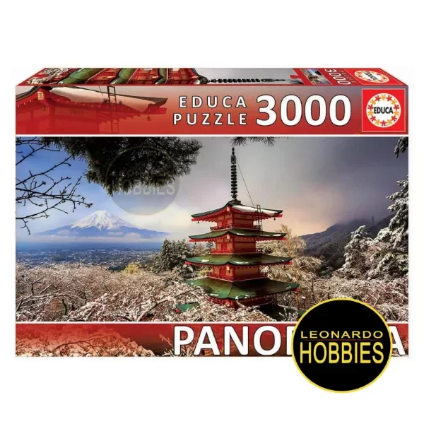 Producto - Monte Fuji y Pagoda Chureito, Japón 3000 Piezas Panorama Educa 18013