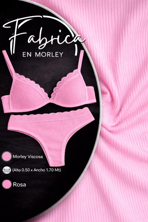 Producto - Morley Viscosa Rosa. Ancho: 1.70 mt. (por 1/2 metro)