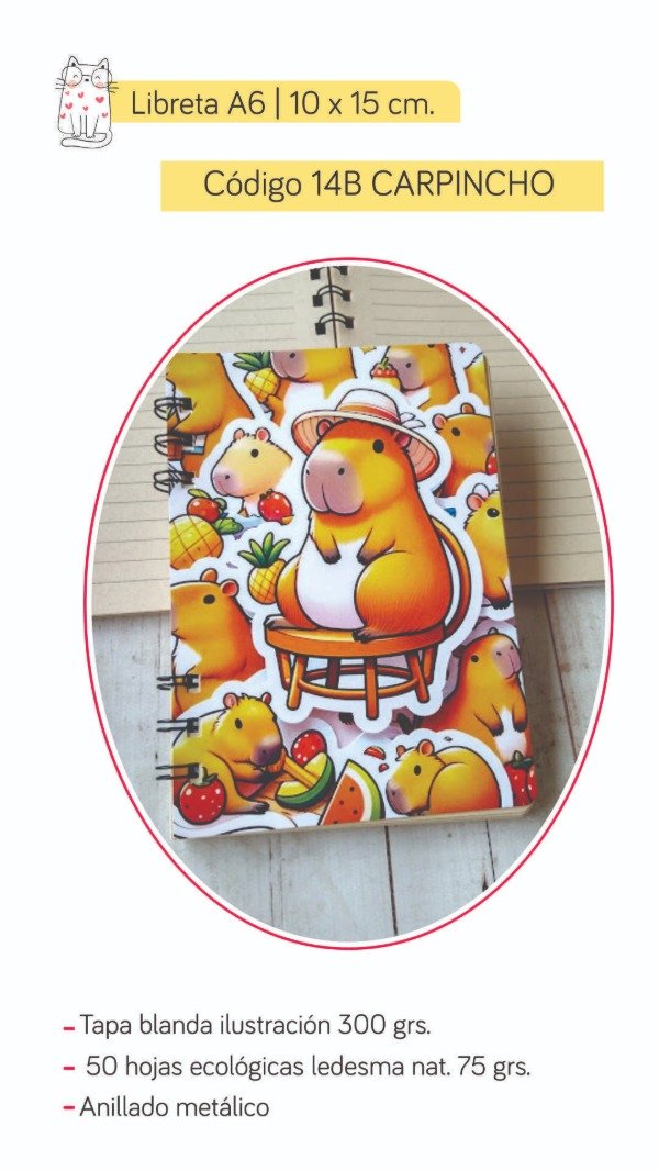 Producto - Libreta 14B Carpincho