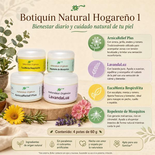 Producto - Botiquín Natural Hogareño 1 - Bienestar diario y cuidado natural de tu piel - 1