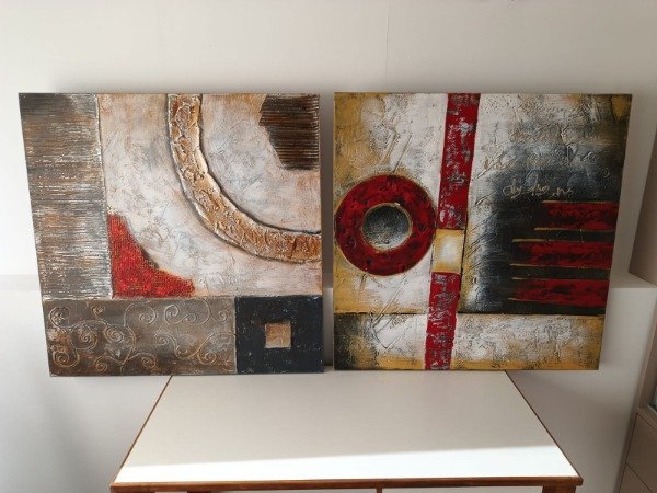 Producto - PAR OLEOS DECO 80x80. PRECIO POR AMBOS #11635