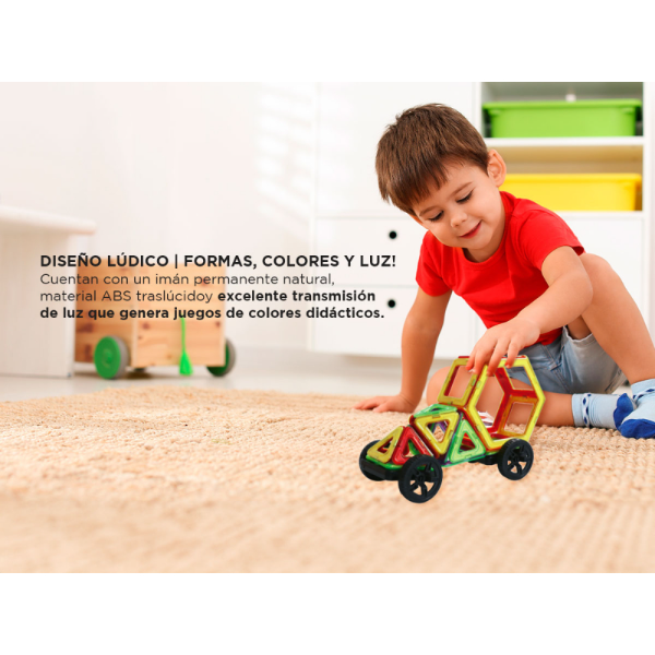 Producto - Bloques de Construccion -magneticos -figuras geometricas -208 Piezas - 4