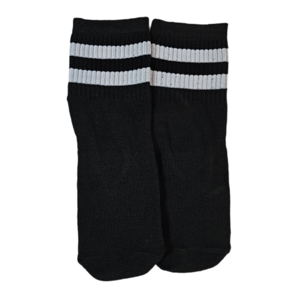 Producto - Media Caña Negra Rayas Blanca chicos