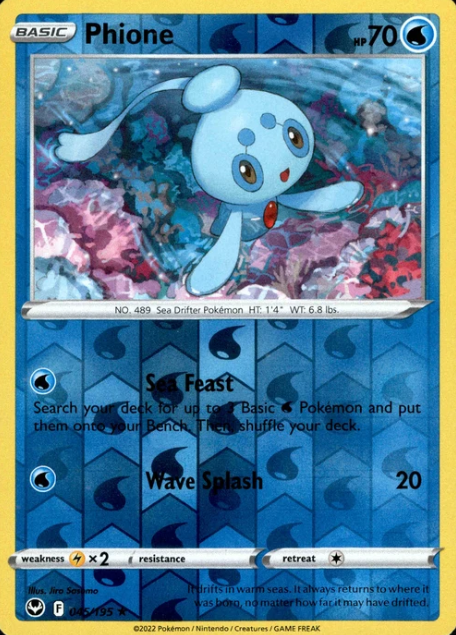 Producto - Phione - 045/195 - Silver Tempest - Reverse Holo