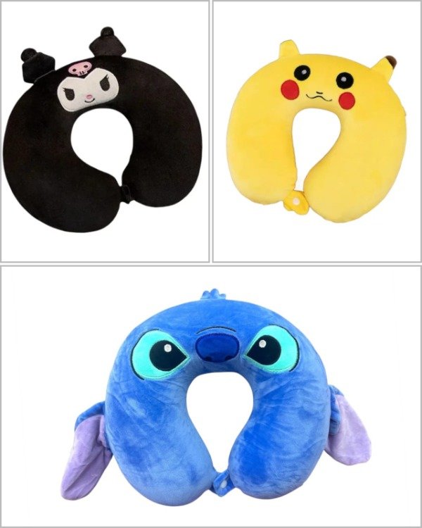 Producto - Almohada para Viaje Pikachu, Kuromi , Stitch  (ingrese para elegir)