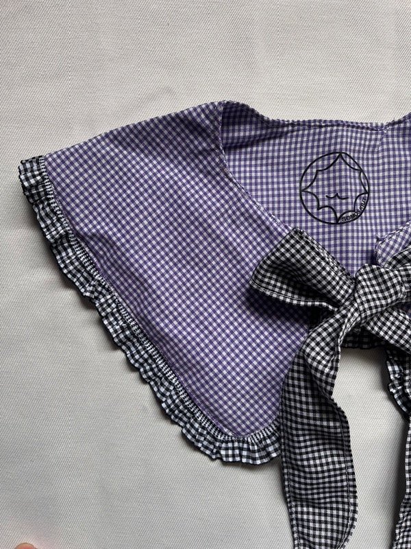 Producto - Cuello cuadrille lila