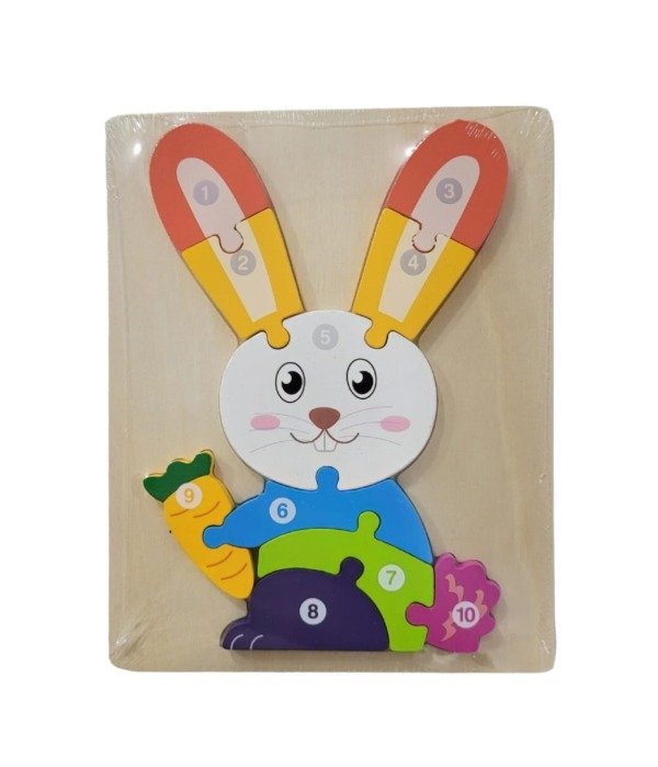 Producto - Rompecabezas Madera Encastre Bloque Animales 1 A 3 Años - 1