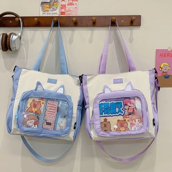 Producto - Morral kawaii tonos pasteles 37x36 cm